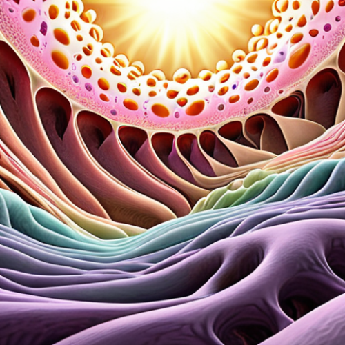 Home 23 **
Prompt: A serene, ethereal scene depicting cellular regeneration. Visualize healthy, glowing cells bathed in gentle, pulsing light that represents sound waves. Incorporate abstract elements representing the Solfeggio frequencies, perhaps as subtle color variations or geometric patterns within the light. The overall feeling should be one of healing, balance, and inner harmony. The color palette should be soft pastels and vibrant, organic hues.
**