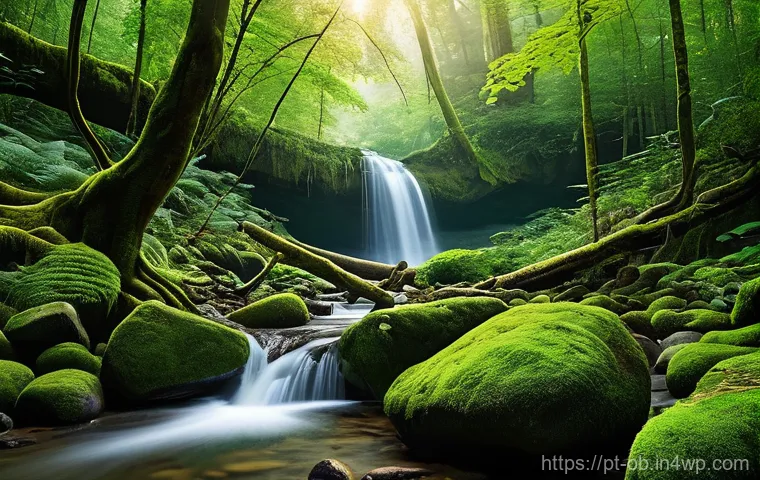 음향치료에서의 시각적 요소 활용하기 - **Prompt 1: Serene Forest & Waterfall Retreat**
"A breathtakingly serene and lush green forest s...