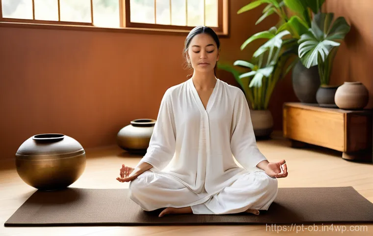음향치료와 소리의 물리학 - Prompt 1: Serene Sound Bath Immersion**