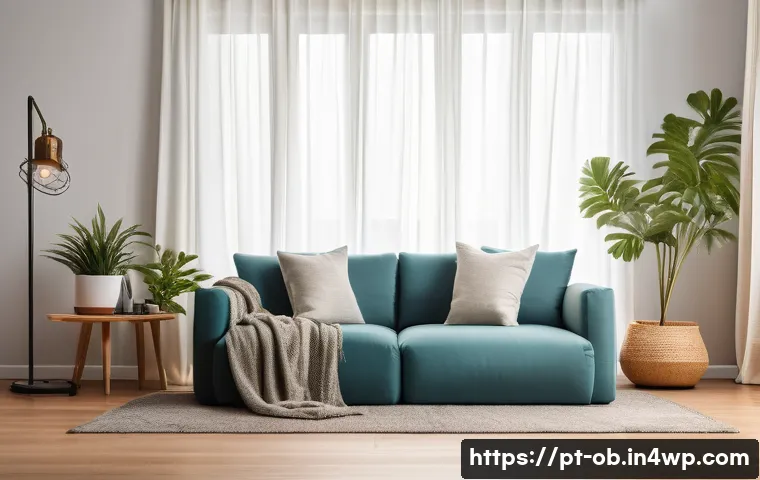 음향치료와 청각 인식의 관계 - A serene home therapy space designed for sound healing, featuring soft ambient lighting, cozy cushio...
